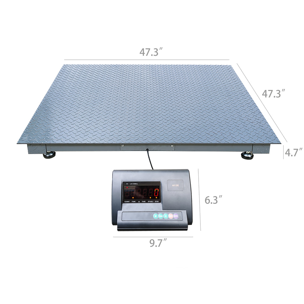 660 lbs Platform Scale 16x20 Flat Bed with Price Cost Calculator, Floor Heavy Duty Folding Scale, Stainless Steel High-Definition LCD Display Fixtured 15306NEW