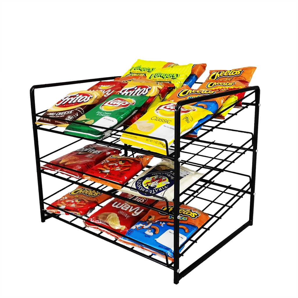 Stackable Can Rack Organizer Potato Chip Bag Storage Dispenser 17X12.8 –  FixtureDisplays