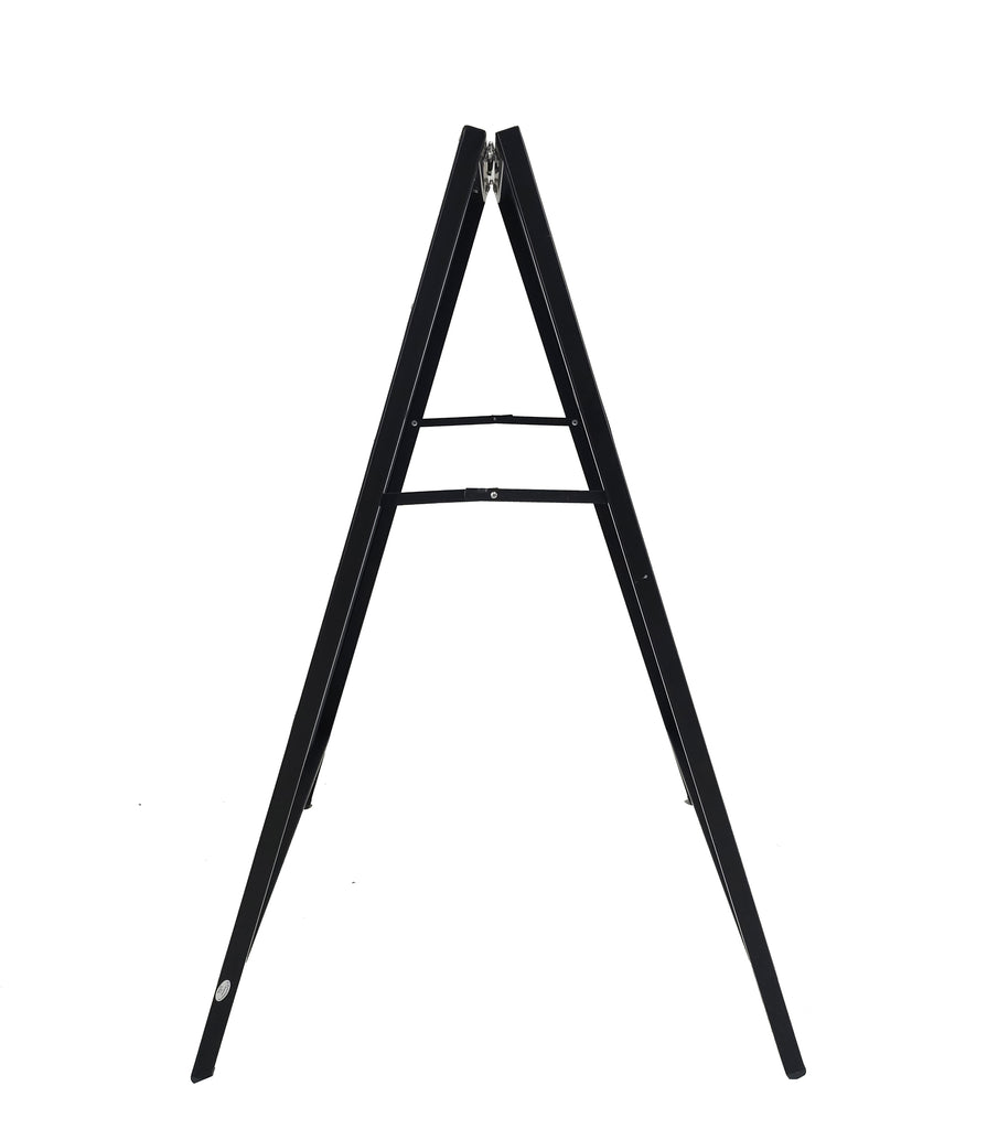 A-Frame Black Menu Board All Metal Dry Erase Sidewalk Advertising