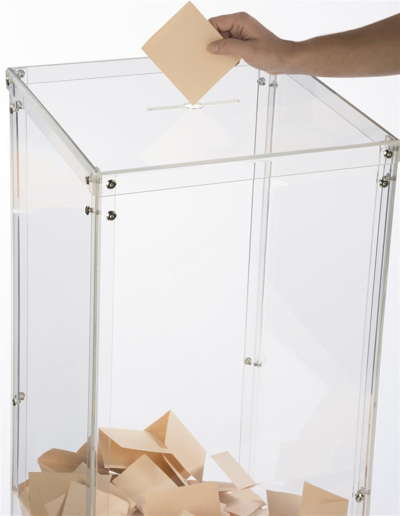12X12X12 Clear Donation Box Plexiglass Acrylic Fundraising Ballot Tit –  FixtureDisplays