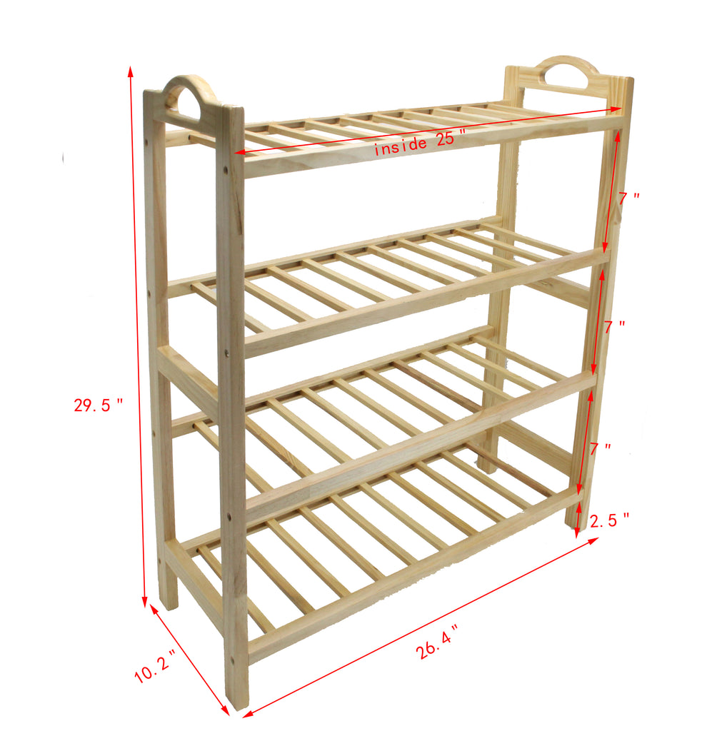 Wooden Shoe Cabinet, Shoe Organizer with Doors & Adjustable ShelvesDefault  Title in 2023