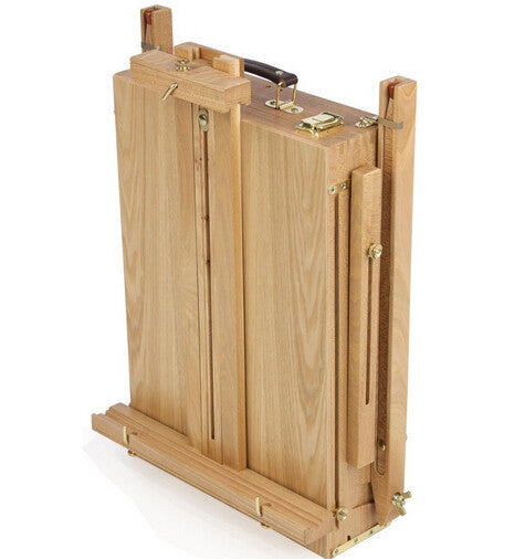 Wood Art Easel for Floor with Storage Compartment, Tilting - Natural 1 –  FixtureDisplays