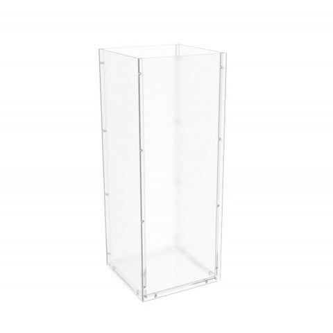 Custom long clear plexiglass 5 sided box, custom acrylic box