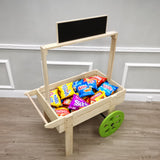 Wood Flower Cart Vending Cart Farmers Market Wagon Stand Retail Kiosk 43x69x29" 101094