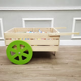 Wood Flower Cart Vending Cart Farmers Market Wagon Stand Retail Kiosk 47x21x28  101095