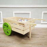 Wood Flower Cart Vending Cart Farmers Market Wagon Stand Retail Kiosk 47x21x28  101095