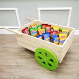 Wood Flower Cart Vending Cart Farmers Market Wagon Stand Retail Kiosk 47x21x28  101095