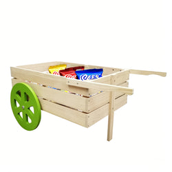 Wood Flower Cart Vending Cart Farmers Market Wagon Stand Retail Kiosk 47x21x28  101095