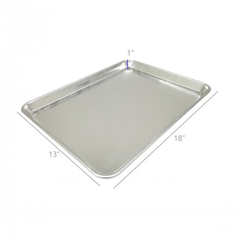 CURTA 6 Pack Aluminum Sheet Pan, NSF Listed Half Size 18 x 13 inch  Commercial Bakery Cake Bun Pan, Baking Tray