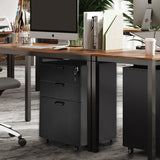20X24X18" Filing Cabinet Legal Letter Size Night Stand Black Wood Office Home 10184