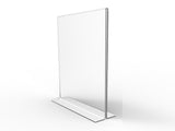 FixtureDisplays® 12PK 8.5 x 11" Clear Acrylic Sign Holder for Tabletops, Vertical Table Tent Frame Photo Sign Menu, Bottom Insert 11193-2-8.5X11-12PK Peel off protective film (white) before use.