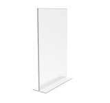 FixtureDisplays® 3PK 11 x 17" Clear Acrylic Sign Holder for Tabletops, Vertical Table Tent Frame Photo Sign Menu, Bottom Insert 11193-2-11X17-3PK Peel off protective film (white) before use.