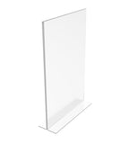 FixtureDisplays® 3PK 11 x 17" Clear Acrylic Sign Holder for Tabletops, Vertical Table Tent Frame Photo Sign Menu, Bottom Insert 11193-2-11X17-3PK Peel off protective film (white) before use.