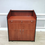 41X30.3X48" Cherry Wood Multimedia Pulpit Lectern w/ Cabinet Pre-order Only 119703