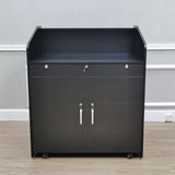 41 X30.3 X 48"Multimedia Podium Pulpit Lectern Cabinet Keyboard Wheel Hostess Pre-order Only 119704