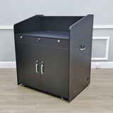 41 X30.3 X 48"Multimedia Podium Pulpit Lectern Cabinet Keyboard Wheel Hostess Pre-order Only 119704