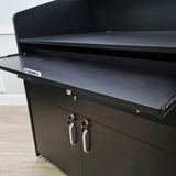 41 X30.3 X 48"Multimedia Podium Pulpit Lectern Cabinet Keyboard Wheel Hostess Pre-order Only 119704