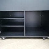 41 X30.3 X 48"Multimedia Podium Pulpit Lectern Cabinet Keyboard Wheel Hostess Pre-order Only 119704