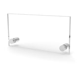 Clear Sign Name Holder Plexiglass 3X6 6x3 Wallmount Poster Frame Standoff