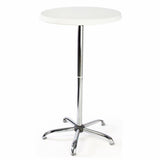 White Round Bar Table Tradeshow Cocktail 27X27X46" Easy Assemble Pub Party Event 119992