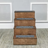 Deluxe Wood Pet Stairs Pet/Dog/Cat 4 Steps Bed Sofa Step Ladder 22" Or 25" Tall 12226-22"