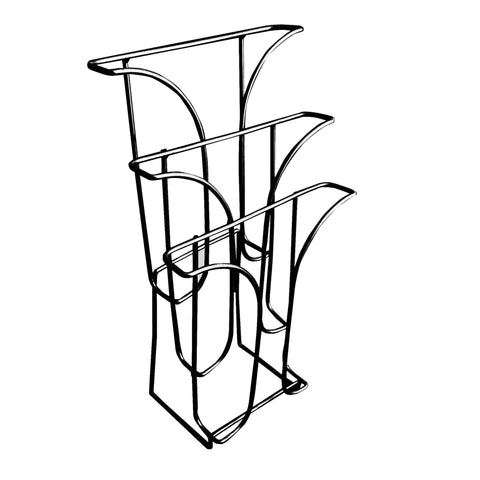 FixtureDisplays® 3 tier literature magazine rack 1239-903tct-BLACK