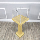 Wood Acrylic Large Floor Standing Tithing Box Offering Box Ballot Box Church Donation Box 14300