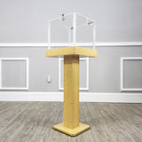 Wood Acrylic Large Floor Standing Tithing Box Offering Box Ballot Box Church Donation Box 14300