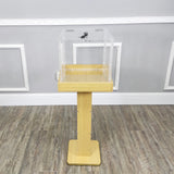 Wood Acrylic Large Floor Standing Tithing Box Offering Box Ballot Box Church Donation Box 14300