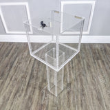 Clear Plexiglass Large Floor Standing Tithing Box Offering Box Ballot Box Church Donation Box 14301