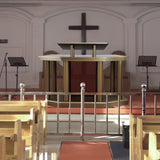 FixtureDisplays® Large Church Pulpit, Deluxe Podium Lectern, Debate Speech Wedding Event Funeral, 45 X 37 X 22" 14305