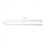 FixtureDisplays® Clear Acrylic Tube 1"Diameter Nominal (25MM to be exact, or 0.98" exact outside dim) x 24" Long, 5/64" (2mm) Wall Open Ended Thickness 15136-24"