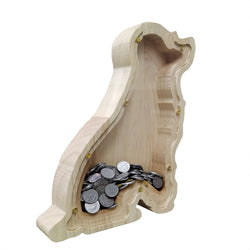 Wood Dog Piggy Bank, Savings Piggy Bank for Kids, Cute Money Bank Coin Keepsake 15553-DOG