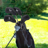 FixtureDisplays 12pcs Thick PU Leather Golf Iron Head Covers Set Fit Most Irons 15598