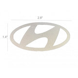 FixtureDisplays® "Hyundai" Car Logo STICKER/ Self Adhesive Label for Front Hood and Rear Trunk, Reflect Light, 2.7 x 1.4" 16805-Hyundai