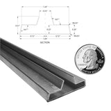 1 Piece 1.4“ WIDE 19" Long Aluminum Slatwall Inserts BE Sure to Examine Profile Picture to Determine FIT Before Order 1748-19"