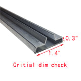 1 Piece 1.4“ WIDE 19" Long Aluminum Slatwall Inserts BE Sure to Examine Profile Picture to Determine FIT Before Order 1748-19"