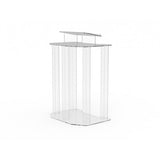 Acrylic Podium Wood Pulpit Large Lecterm for Church School Conference Plexiglass 1803-4-ASSEMBLED