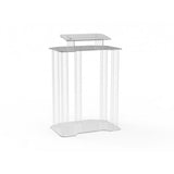 Acrylic Podium Wood Pulpit Large Lecterm for Church School Conference Plexiglass 1803-4-ASSEMBLED