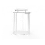 Acrylic Podium Wood Pulpit Large Lecterm for Church School Conference Plexiglass 1803-4-ASSEMBLED