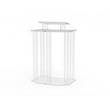 Acrylic Podium Wood Pulpit Large Lecterm for Church School Conference Plexiglass 1803-4-ASSEMBLED