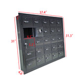 Recess Wall Mount Cellphone Locker 25 Door Admin Access Combo Locks  37X5XX31" 19155-25ASC