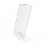 FixtureDisplays® 12PK 5.5 x 8.5" Clear Acrylic Sign Holder with Slant Back Design Portrait, Vertical Picture Frame 19780-5.5X8.5-CLEAR-12PK