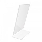 FixtureDisplays® 12PK 5.5 x 8.5" Clear Acrylic Sign Holder with Slant Back Design Portrait, Vertical Picture Frame 19780-5.5X8.5-CLEAR-12PK