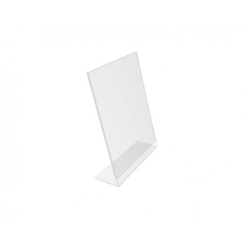 FixtureDisplays® 1PK 8.5 x 11" Clear Acrylic Sign Holder with Slant Back Design Portrait, Vertical Picture Frame 19780-8.5X11-1PK