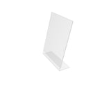 FixtureDisplays® 3PK 8.5 x 11" Clear Acrylic Sign Holder with Slant Back Design Portrait, Vertical Picture Frame 19780-8.5X11-3PK