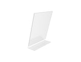 FixtureDisplays® 3PK 8.5 x 11" Clear Acrylic Sign Holder with Slant Back Design Portrait, Vertical Picture Frame 19780-8.5X11-3PK