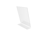 FixtureDisplays® 3PK 8.5 x 11" Clear Acrylic Sign Holder with Slant Back Design Portrait, Vertical Picture Frame 19780-8.5X11-3PK