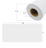 2" Core, 2' X 98' Inject Paper Roll Self Adhesive Photo Paper Peel And Stick Matte Printable Adhesive Paper Roll 24 Inch x 1180 Inch Inkjet 15321-2X98'