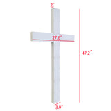 27.6X47.2*2" LED Modular Lighted Cross Expandable Metal Frame Milk White Acrylic 21868